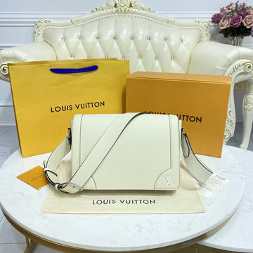 Top Quality New Flap Messenger Bag Taiga White For Men, Bags, Shoulder And Crossbody Bags 11.1in/28.3cm Top QualityÂ 