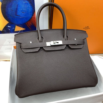 Top Quality Birkin 30 Togo Dark Grey Bag SiTop Qualityer Hardware For Women, WomenÂs Handbags 11.8in/30cm