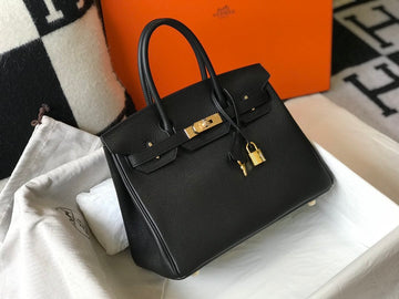 Top Quality Birkin Black Togo Gold Hardware Bag For Women, Handbags, Shoulder Bags 30cm/12in