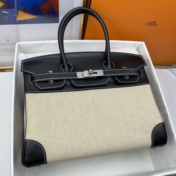 Top Quality Birkin Nata Swift BiColor For Women SiTop Qualityer Toned Hardware 11.8in/30cm