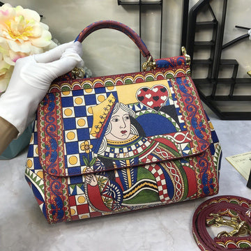 Top Quality 90s Sicily Bag With Logo Print Multicolor For Women 10.2in/26cm Top Quality