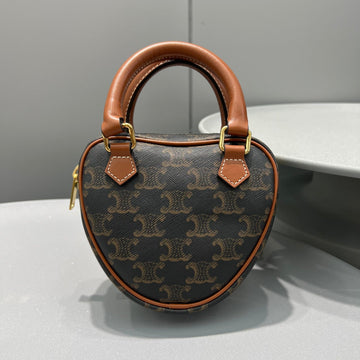 Top Quality Medium Top Quality Heart In Triomphe Canvas Brown For Women 6in/14.5cm 198222BZJ.04LU