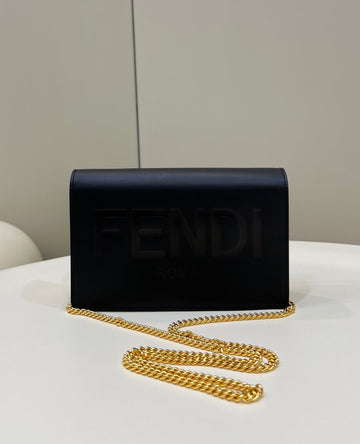 Top QualityTop Quality Wallet On Chain Mini Black Bag For Woman 13.5cm/5.5in