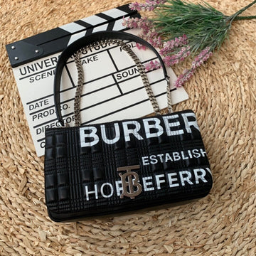 Top Quality Horseferry Print Quilted Small Lola Bag Monogram Black For Women, Bags 9in/23cm 80216191