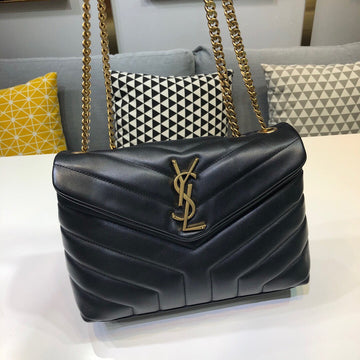 Top Quality Loulou Small Chain Bag In MatelassÃ© "Y" Black For Women 9.8in/23cm YSL 494699DV7271000