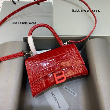 Top Quality Hourglass XS Handbag In Red, For Women,  Bags 7.4in/19cm
