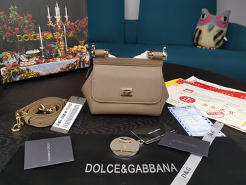 Top Quality Small Sicily Bag In Dauphine Beige For Women 7.5in/19cm Top Quality
