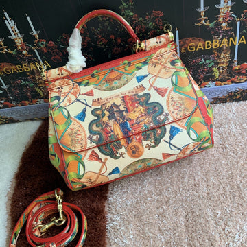 Top Quality Medium Sicily Handbag Unique Print Motifs Muticolour For Women 10.2in/26cm Top Quality