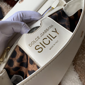 Top Quality Medium Top Quality Handbag In Dauphine White For Women 10.2in/26cm Top Quality