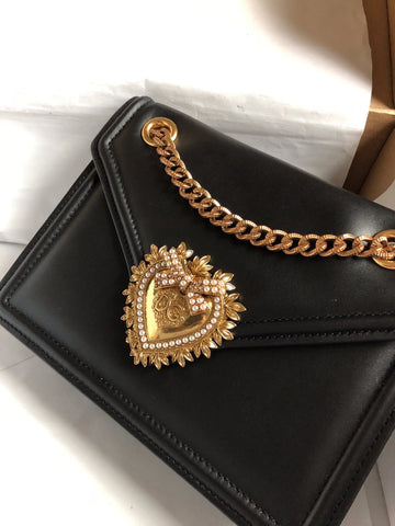 Top Quality Medium Devotion Bag Black For Women 8.1in/20.5cm Top Quality