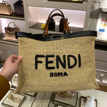 FI Top Quality X-tote MeTop Qualityum Woven Straw Tote Bag For Women, Handbags 16.1in/41cm FF