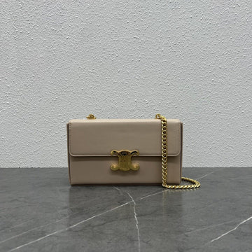 Top Quality Chain Box Triomphe Bag Beige For Women 9in/22cmÃÂ 