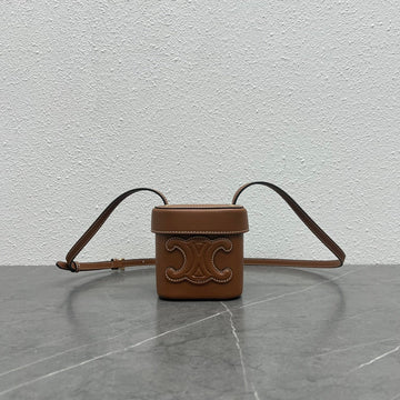 Top Quality Small Box Cuir Triomphe Brown For Women 4in/11cm 199263DU3.04LU