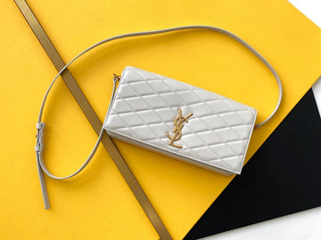 YSSL Kate 99 Chain Bag White With Gold Hardware For Women 10in/26cm YSL