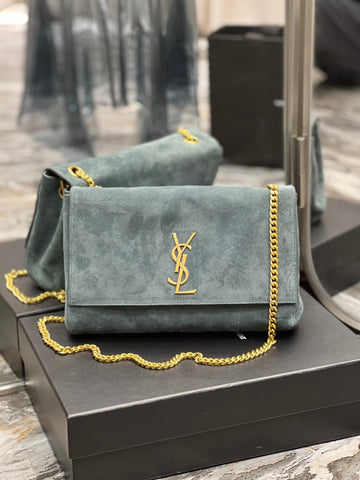 Top Quality Kate MeTop Qualityum Reversible Chain Bag In Suede With Gold Hardware For Women 11.2in/29cm YSL