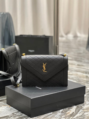 Top Quality Gaby Satchel Bag In Black With Gold Toned Hardware For Women 10.2in/26cm 6688631EL071000