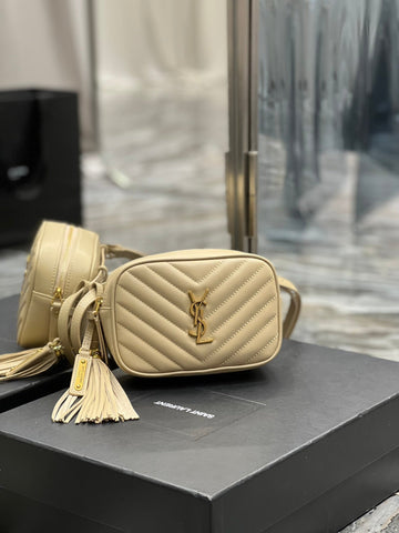 Top Quality Lou Belt Bag Beige In MatelassÃ© Gold Toned Hardware For Women 6.1in/15cm YSL 614031DV7072721