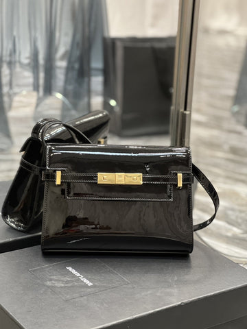 YSSL Manhattan Small Shoulder Bag Black For Women 9in/24cm YSL 675626B870J1000