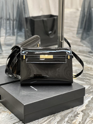 YSSL Manhattan Shoulder Bag Black For Women 11in/29cm YSL