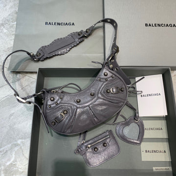 Top Quality Le Cagole XS Shoulder Bag In Grey, For Women,  Bags 10.2in/26cm