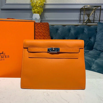Top Quality Kelly Danse II Bag Swift Orange PallaTop Qualityum Hardware For Women 8.7in/22cm