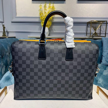 Top Quality Porte Documents Jour Bag Damier Graphite Canvas For Men, Bags 14.5in/37cm Top Quality N48224