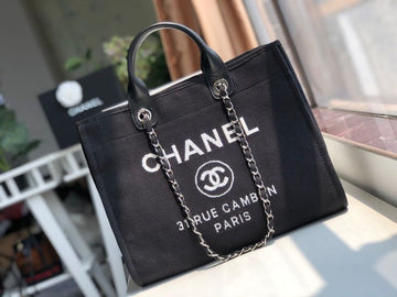 CHL Deauville Tote Canvas Bag Black For Women, Women’s Handbags, Shoulder Bags 15in/38cm A66941