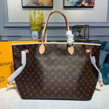 Top Quality Neverfull GM Tote Bag Monogram Canvas Rose Ballerine Pink For Women, WomenÂs Handbags, Shoulder Bags 15.7in/39cm Top Quality
