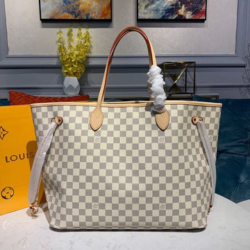 Top Quality Neverfull GM Tote Bag Damier Azur Canvas Beige For Women,  Shoulder Bags 15.4in/39cm Top Quality N41360