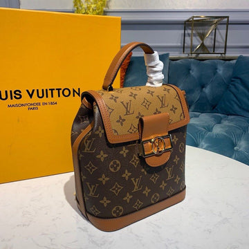 Top Quality Dauphine Backpack PM Monogram and Monogram Reverse Canvas By Nicolas Ghesquiere For Spring-Summer, WoBags 20cm Top Quality M45142