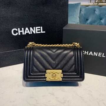 CHLMini Boy HandBag Black For Women HandBag, Shoulder And Crossbody Bags 7.8in/20cm