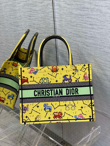 Top Quality MeTop Qualityum Book Tote Yellow Multicolor, For Women, WomenÂs Handbags 14in/36cm CD