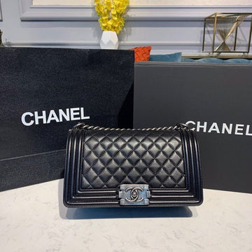 CHL Boy Handbag Silver Hardware Black For Women Bags, Shoulder And Crossbody Bags 9.8in/25cm A67086