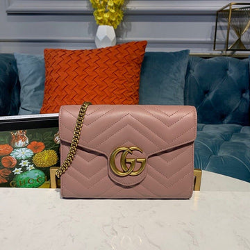 gg Marmont MatelassÃ© Mini Bag Dusty Pink MatelassÃ© For Women 8in/20cm gg 474575