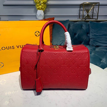 Top Quality Speedy Bandouliere 30 Monogram Empreinte Cherry Red For Women,  Shoulder And Crossbody Bags 11.8in/30cm Top Quality