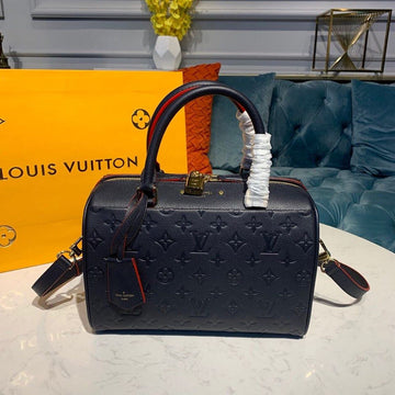 Top Quality Speedy Bandouliere 25 Monogram Empreinte Navy Blue For Women,  Shoulder And Crossbody Bags 9.8in/25cm Top Quality