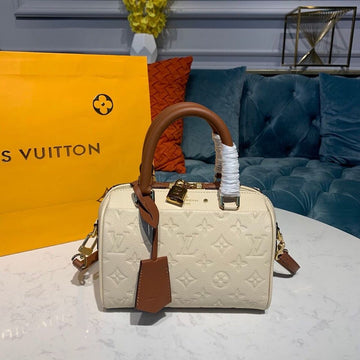 Top Quality Speedy Bandouliere 20 Monogram Empreinte Creme For Women,  Shoulder And Crossbody Bags 7.8in/20cm Top Quality