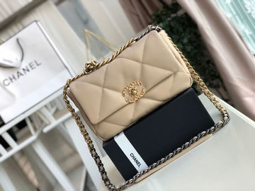 CHL 19 Top Qualityap Bag Beige For Women 10.1in/26cm