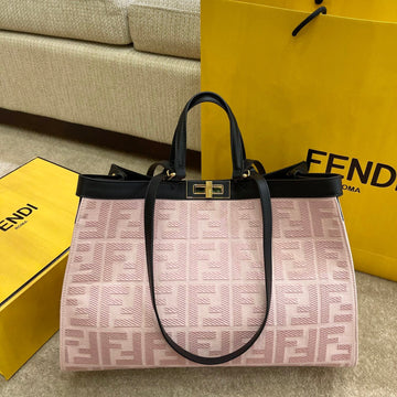 FI Top Quality X-tote Bag Pink Canvas For Women, Handbags, Shoulder Bags 16.1in/41cm FF 8BH374