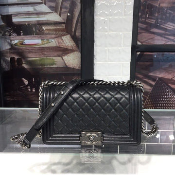 CHL Boy Handbag Silver Hardware Black For Women Handbags, Shoulder And Crossbody Bags 9.8in/25cm A67086