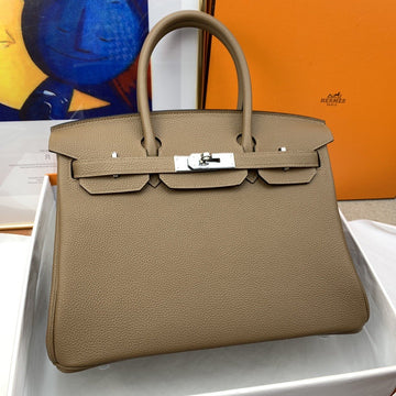 Top Quality Birkin 30 Togo Etoupe Bag SiTop Qualityer Hardware For Women, WomenÂs Handbags 11.8in/30cm