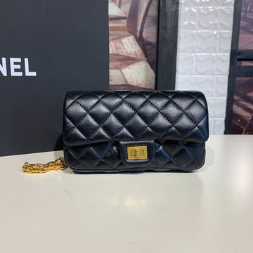 CHLReissue 2.55 Waist Belt Bag Black For Women Bags, Shoulder And Crossbody Bags 6.7in/17cm