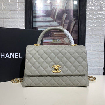 CHLLarge Flap Bag With Top Handle Grey For Women, Women’s Handbags, Shoulder And Crossbody Bags 11in/28cm A92991
