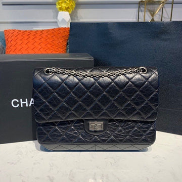 CHL 2.55 Handbag Silver Hardware Black For Women Bags, Shoulder And Crossbody 11in/28cm A37586