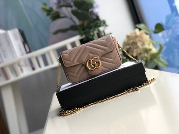 gg Marmont MatelassÃ© Super Mini Bag Beige MatelassÃ© Chevron For Women 6in/16.5cm gg