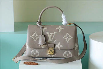 Top Quality Madeleine MM Monogram Empreinte Dove Gray/ Creme Beige For Women,  Shoulder and Crossbody Bags 11.8in/30cm Top Quality M46041