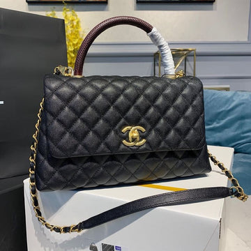 CHLLarge Flap Bag With Top Handle Black For Women, Womenâs Handbags, Shoulder And Crossbody Bags 11in/28cm A92991