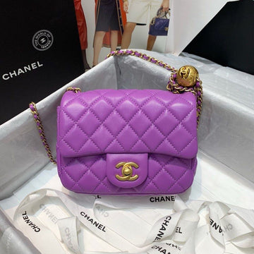 CHLMini Top Qualityap Bag With CHLBall On Strap Purple For Women Handbags, Shoulder And Crossbody Bags 6.7in/17cm AS1786