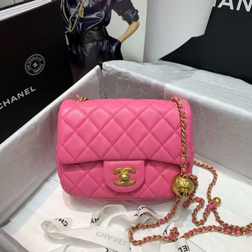 CHLMini Top Qualityap Bag With CHLBall On Strap PiNike For Women Handbags, Shoulder And Crossbody Bags 6.7in/17cm AS1786