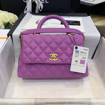 CHLMedium Flap Bag With Top Handle Purple For Women, Womenâs Handbags, Shoulder And Crossbody Bags 9in/23cm A92990